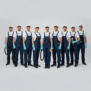 Reinigungskräfte von Sakar Facility bei der Außenreinigung in einer Parkanlage in Stuttgart